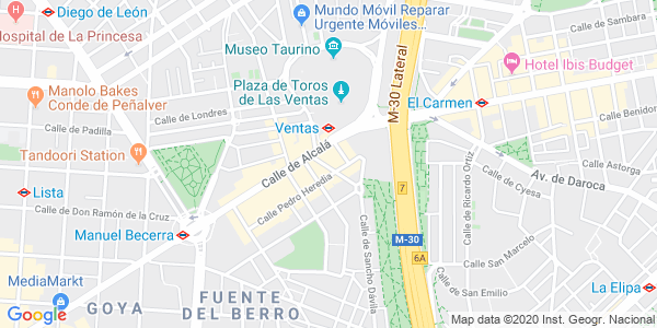 Mapa dirección Aventurico Madrid