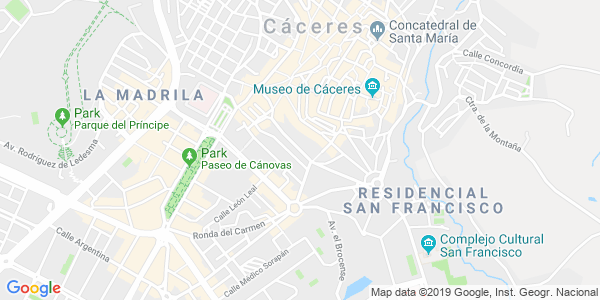 Mapa dirección CacerEscape