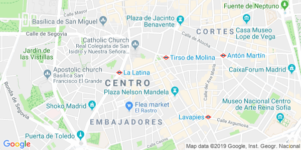 Mapa dirección Clue Hunter - Madrid