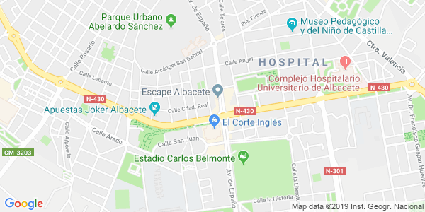 Mapa dirección Coco Room - Albacete