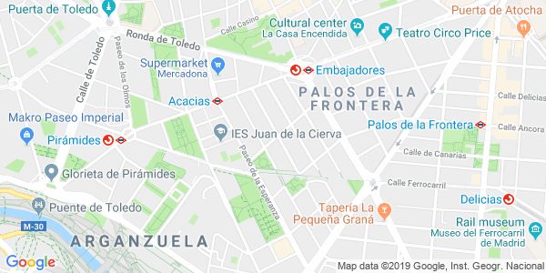 Mapa dirección Coco Room - Madrid