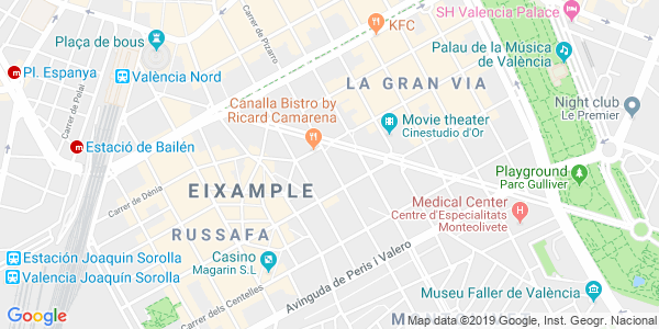 Mapa dirección Coco Room - Valencia