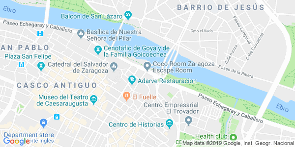 Mapa dirección Coco Room - Zaragoza
