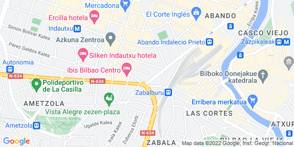 Mapa dirección Cubick - Bilbao