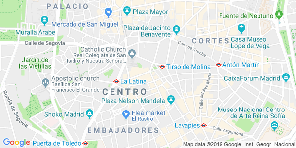 Mapa dirección Dark Madrid