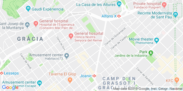 Mapa dirección Emotion! - Barcelona