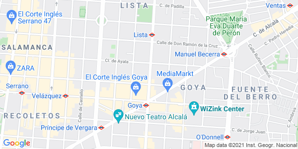 Mapa dirección Emotion! - Madrid