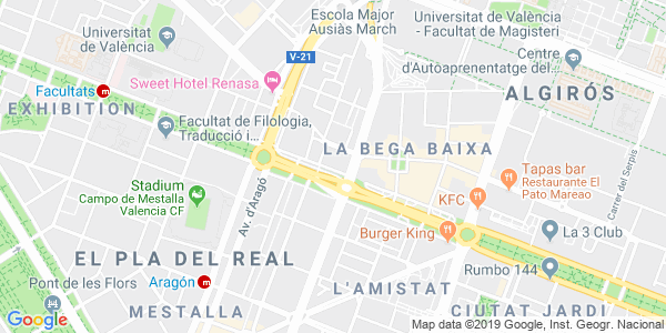 Mapa dirección Enigma - Valencia [ACTUALMENTE CERRADA]