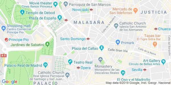 Mapa dirección Escape College - Madrid