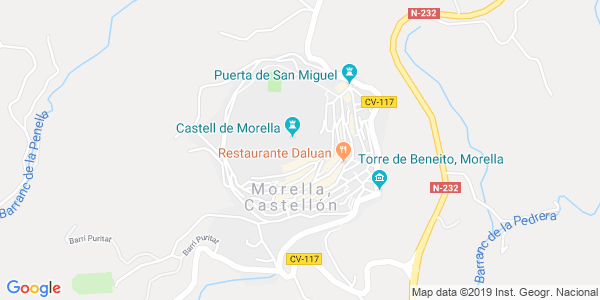 Mapa dirección Escape Morella