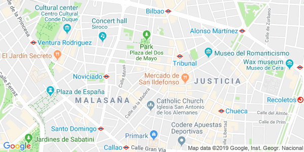 Mapa dirección EXIT/SALIDA - Madrid