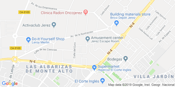 Mapa dirección Jerez Escape Room [ACTUALMENTE CERRADA]