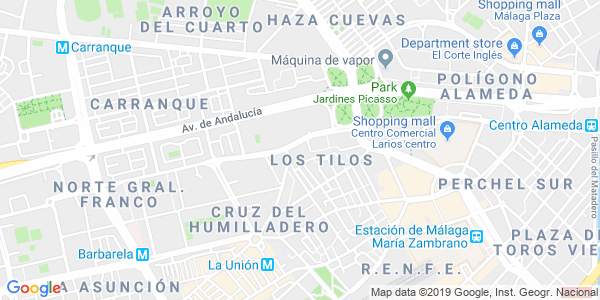 Mapa dirección La Casa de las Habitaciones - Málaga