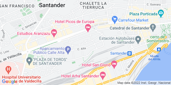 Mapa dirección Ludiquest Santander