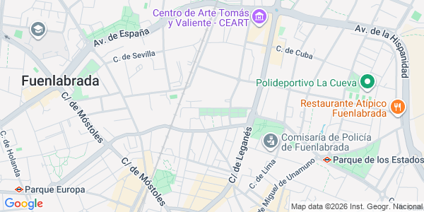 Mapa dirección Materia Gris - Fuenlabrada