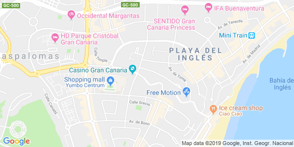 Mapa dirección Parapark - Maspalomas