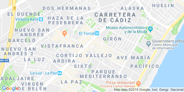 Mapa dirección Sala Enigma - Málaga [ACTUALMENTE CERRADA]