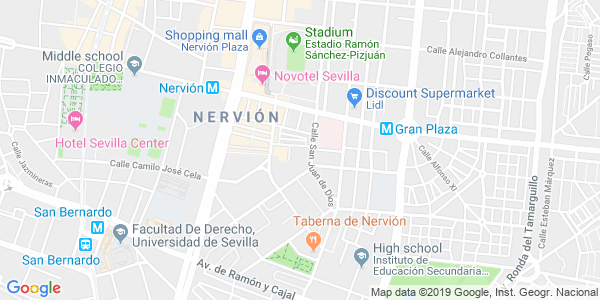 Mapa dirección The key Sevilla [ACTUALMENTE CERRADA]