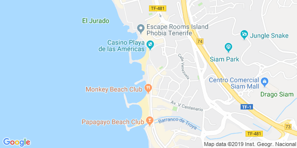 Mapa dirección The X-Door - Costa Adeje
