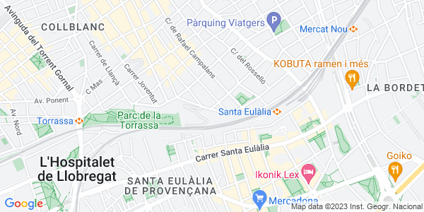 Mapa dirección The X-Door - Hospitalet de Llobregat