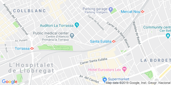 Mapa dirección The X-Door - Hospitalet de Llobregat