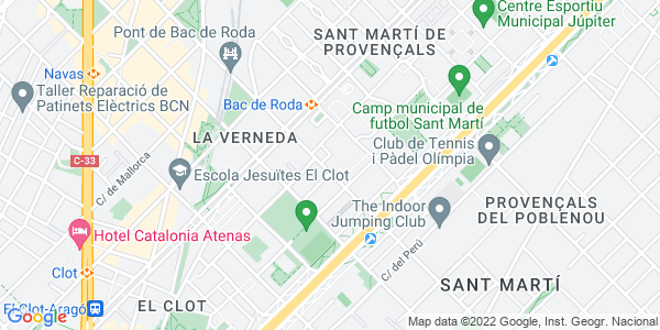 Mapa dirección UNREAL Sant Martí