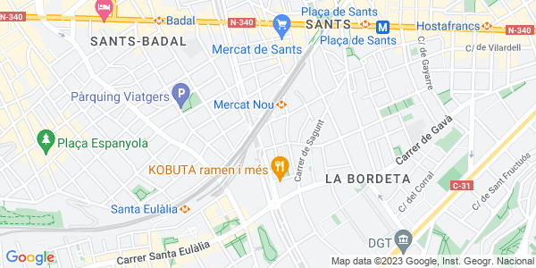 Mapa dirección Unreal Sants