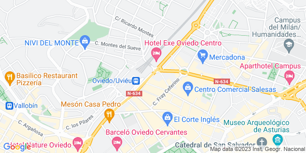 Mapa dirección Yurmuvi - Oviedo